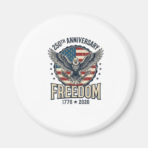 250-årsjubileum Freedom Eagle Patriotisk Vintage Magnet