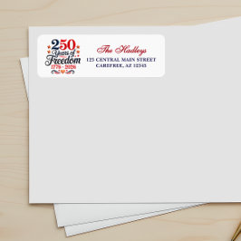 250-årsjubileum Frihet Returadressetikett Returadress Etikett
