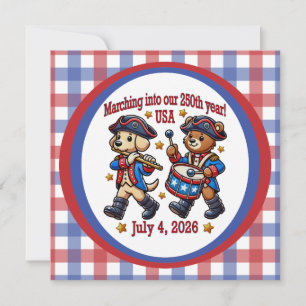 250-årsjubileum i den fjärde juli i USA Inbjudningar