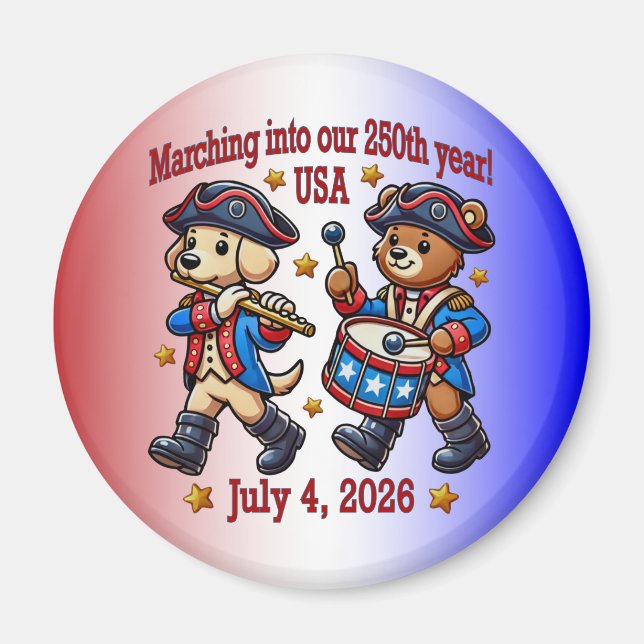 250-årsjubileum i den fjärde juli i USA Magnet (Framsidan)