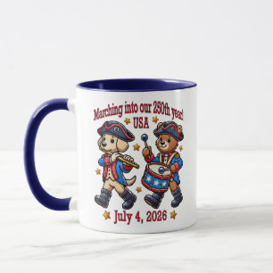 250-årsjubileum i den fjärde juli i USA Mugg