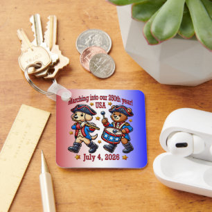 250-årsjubileum i den fjärde juli i USA Nyckelring