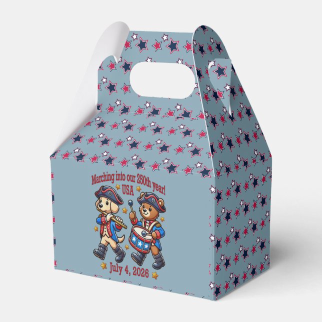 250-årsjubileum i den fjärde juli i USA Presentaskar (Framsidan Sidan)