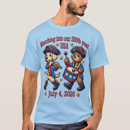 250-årsjubileum i den fjärde juli i USA T Shirt