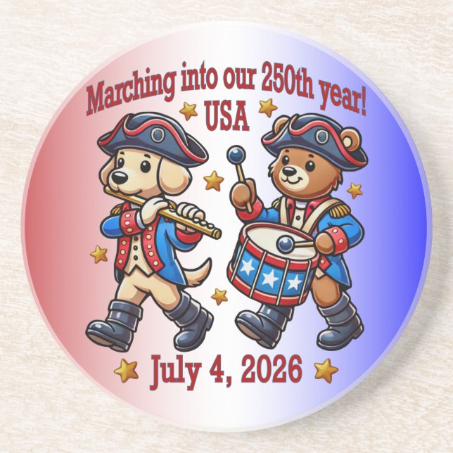 250-årsjubileum i den fjärde juli i USA Underlägg (Framsidan)