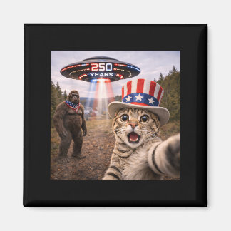 250-årsjubileum Katt Selfie Bigfoot USA Magnet