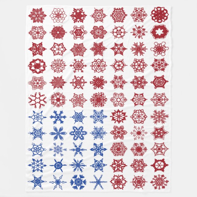 250-årsjubileum Snöflinga Collage Flagga Fleecefilt (Framsidan)