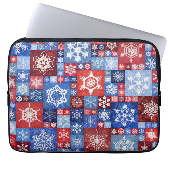 250-årsjubileum Snöflinga-kollage Laptop Fodral (Framsidan)