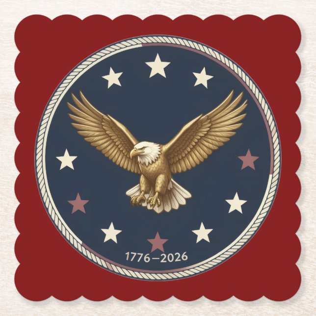 250-årsjubileum Square Kragad Papperskust Underlägg Papper (Framsida)