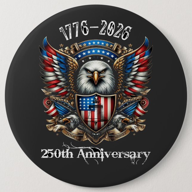 250-årsjubileum USA 1776 2026 Knapp (Framsida)