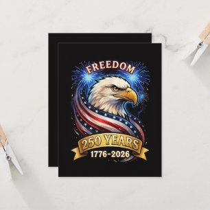 250-årsjubileum USA 1776-2026 Patriotisk Amerikan Inbjudningar