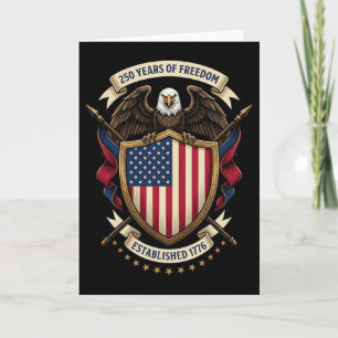 250-årsjubileum Usa 1776-2026 Patriotisk Amerikan Kort