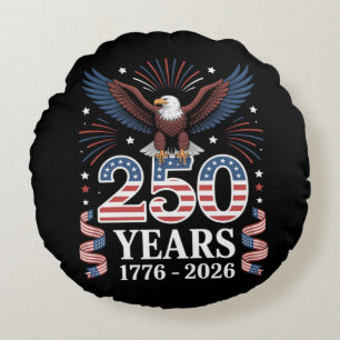 250-årsjubileum USA 1776 2026 Patriotisk Örn Rund Kudde