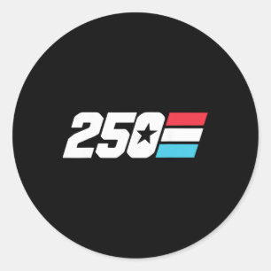 250-årsjubileum USA _1 Runt Klistermärke