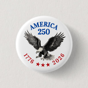 250-årsjubileum USA 2026 Vit Huvad Örn Knapp