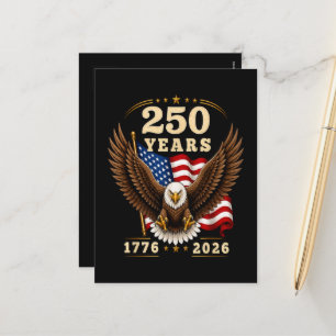 250-årsjubileum USA 250 år 1776-2026 Helg Vykort