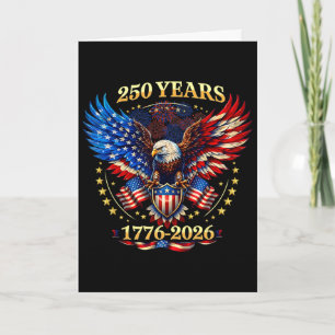 250-årsjubileum Usa 250 år 4 juli självständighet Kort