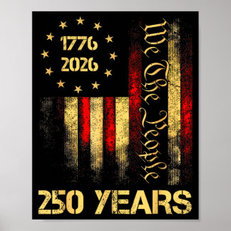 250-årsjubileum USA 250 år amerikansk 4 juli Poster