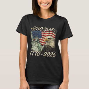 250-årsjubileum USA 250 år Amerikansk 4 juli T Shirt