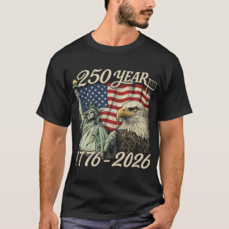 250-årsjubileum Usa 250 år Amerikansk 4 juli T Shirt