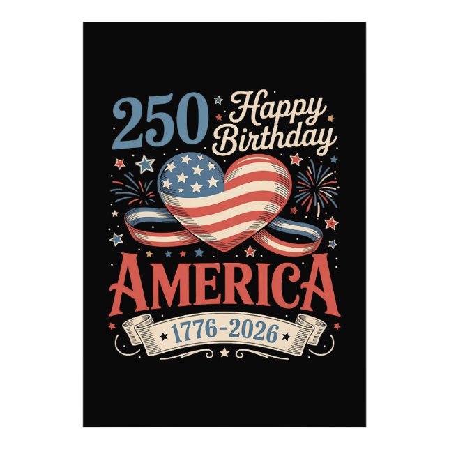 250-årsjubileum USA 250 år Fototryck (Framsidan)
