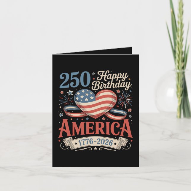 250-årsjubileum USA 250 år Helgkort (Framsida)