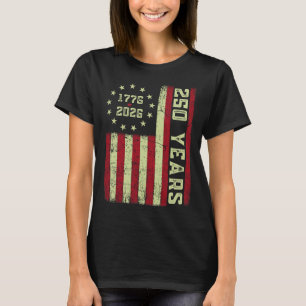 250-årsjubileum Usa 250:e amerikanska flaggan Patr T Shirt