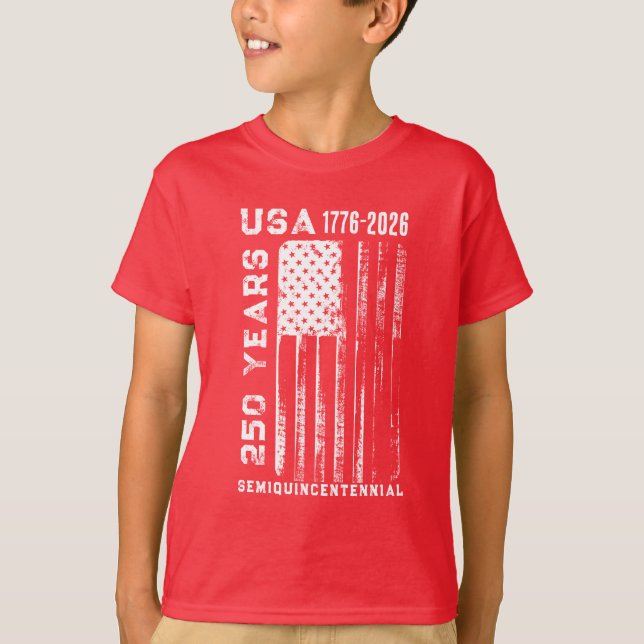 250-årsjubileum USA 4:e juli T-shirt (Framsida)