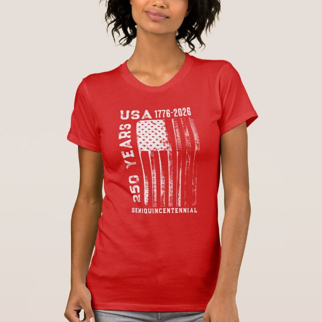 250-årsjubileum USA 4:e juli  T Shirt (Framsida)