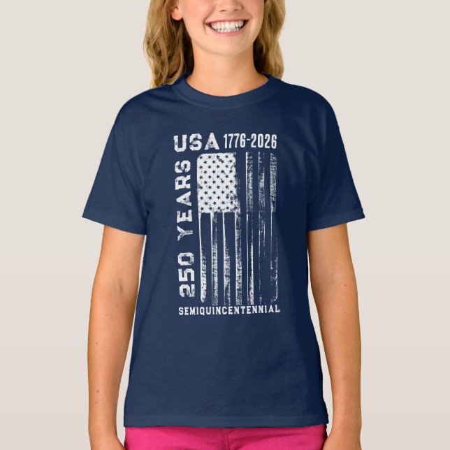 250-årsjubileum USA 4:e juli T-shirt (Framsida)