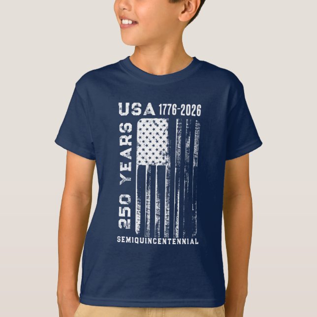 250-årsjubileum USA 4:e juli T-shirt (Framsida)