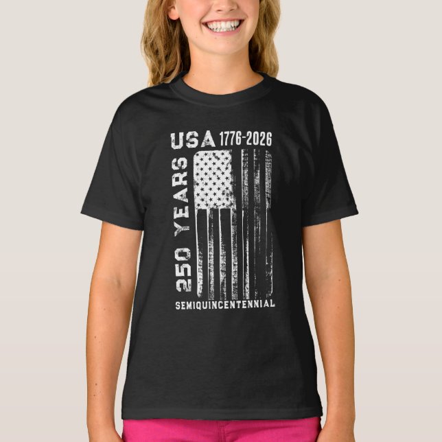 250-årsjubileum USA 4:e juli T-shirt (Framsida)