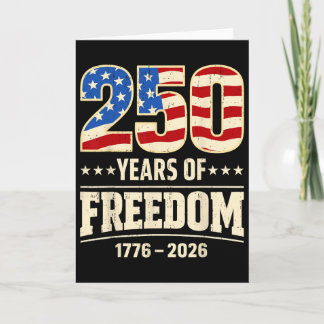 250-årsjubileum USA 4 juli Patriotisk 250 år Kort
