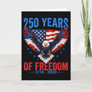 250-årsjubileum USA 4 juli Patriotisk 250 år Kort