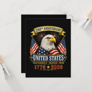 250-årsjubileum USA 4 juli patriotisk Inbjudningar