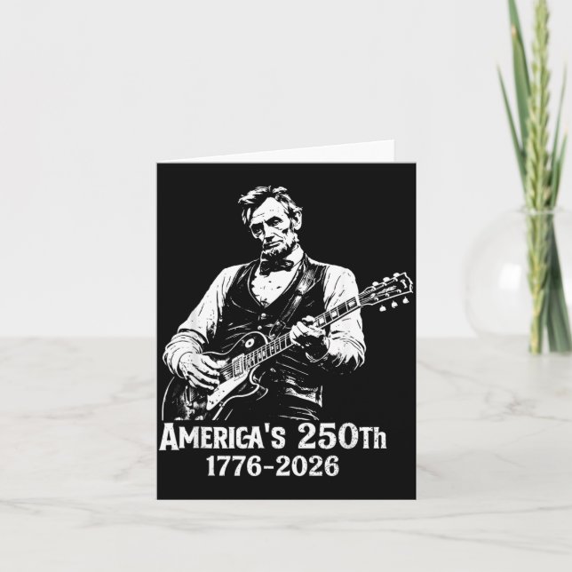 250-årsjubileum Usa Abe 16:e presidenten Gitarr 25 Kort (Framsida)