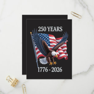 250-årsjubileum Usa Amerikansk Flagga 1776-2026 Inbjudan Vykort