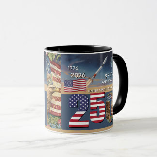 250-årsjubileum USA, amerikansk flagga / patriotis Mugg