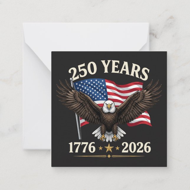 250-årsjubileum USA Anteckningskort (Baksida)