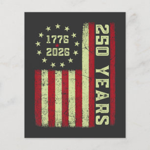 250-årsjubileum Usa Flagga Flygblad