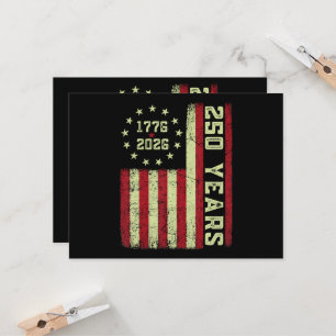 250-årsjubileum Usa Flagga Inbjudningar
