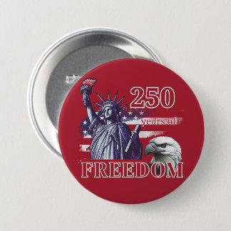 250-årsjubileum USA Flagga Liberty Eagle Frihet Knapp