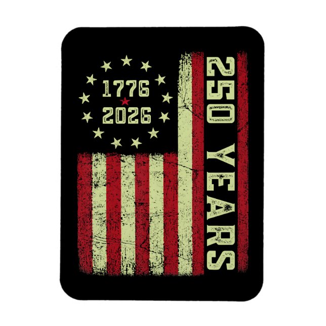 250-årsjubileum Usa Flagga Magnet (Vertikal)