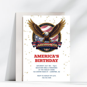 250-årsjubileum USA födelsedag Inbjudningar