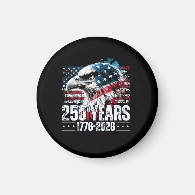 250-årsjubileum USA Födelsedag Långärmad Magnet (Framsidan)