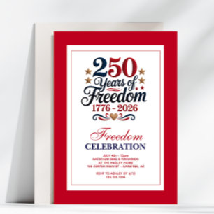 250-årsjubileum USA Frihetspartaj Inbjudningar