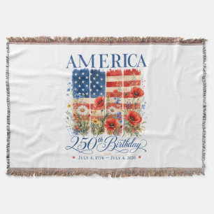 250-årsjubileum USA Kvinnor 4 juli Amerika 25 Filt