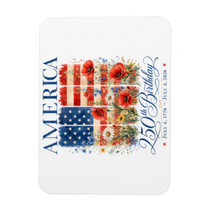 250-årsjubileum USA Kvinnor 4 juli Amerika 25 Magnet