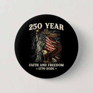 250-årsjubileum Usa Patriotisk 250 år Amerikansk Knapp