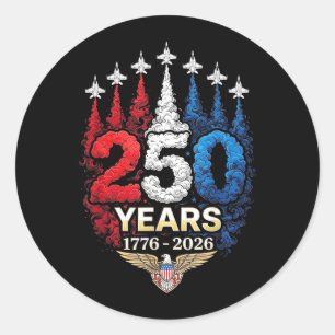 250-årsjubileum Usa Patriotisk 250 År Runt Klistermärke